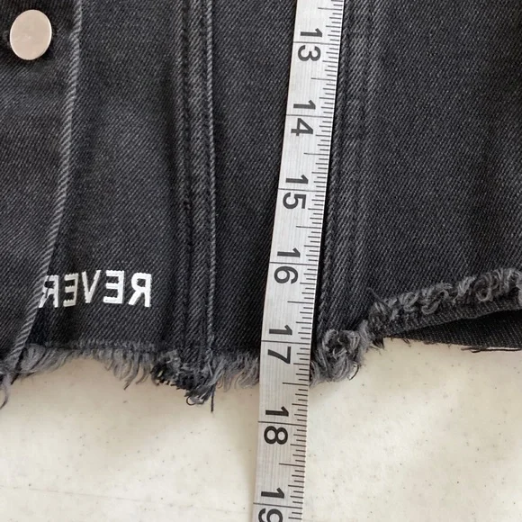 ORGVSM Reverse Design Black Denim Crop Jacket - Picture 8 of 8